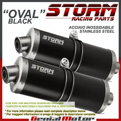 Exhaust Storm By Mivv Mufflers Oval Black Ducati Multistrada 1000 2004 > 2006 • $563.53